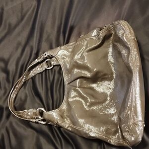COACH Patent Leather Shoulder Handbag